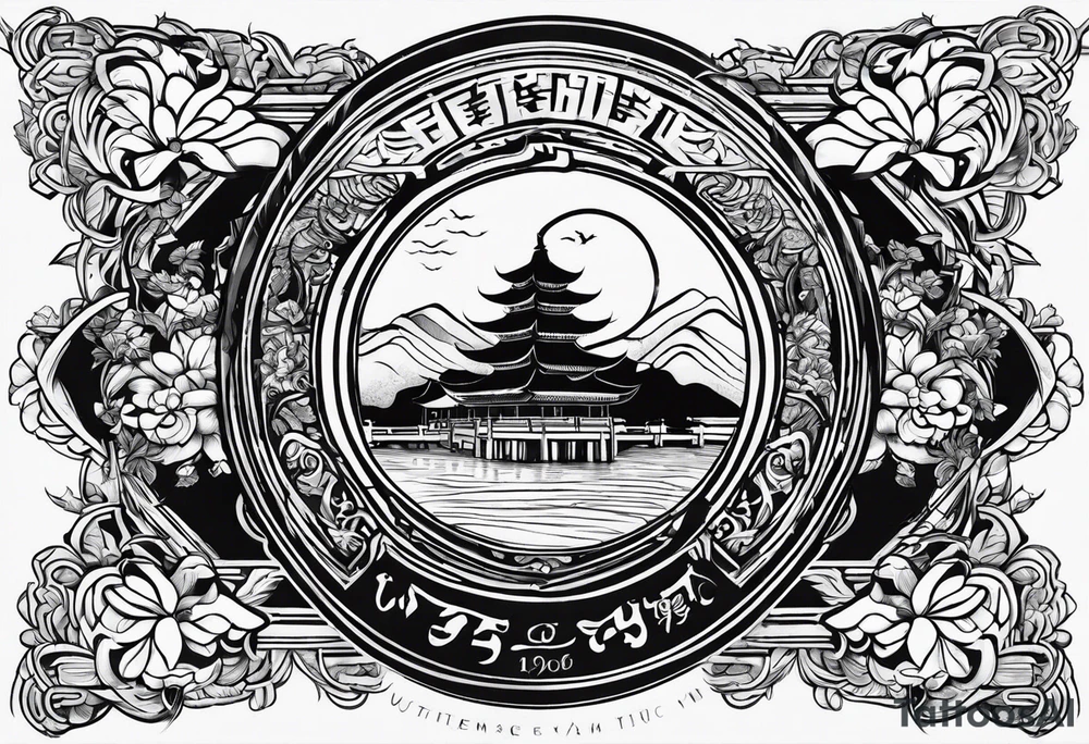 Show the word Vietnamese in letter writing tattoo idea