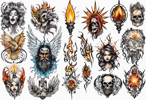 Light liberating people from fear tattoo idea