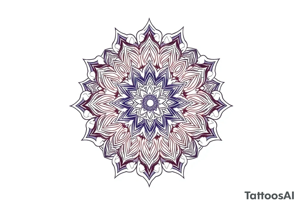 intricate mandala with sacred geometry and cosmic elements tattoo idea