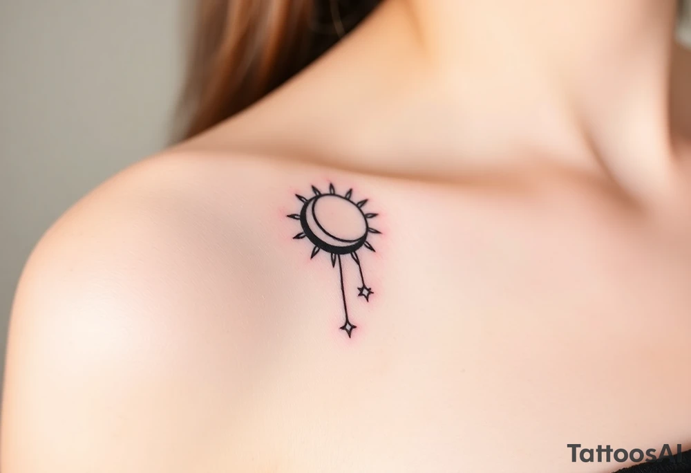 The sun the moon and the stars cascading tattoo idea