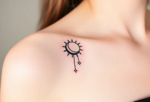 The sun the moon and the stars cascading tattoo idea