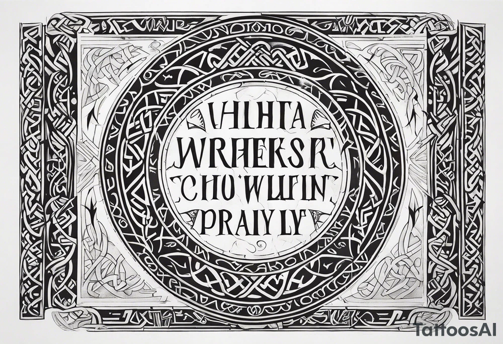 Viking prayer tattoo idea