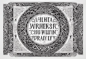 Viking prayer tattoo idea