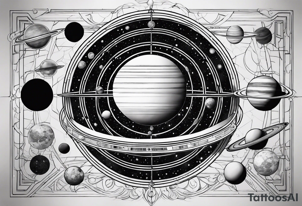Solar system tattoo idea