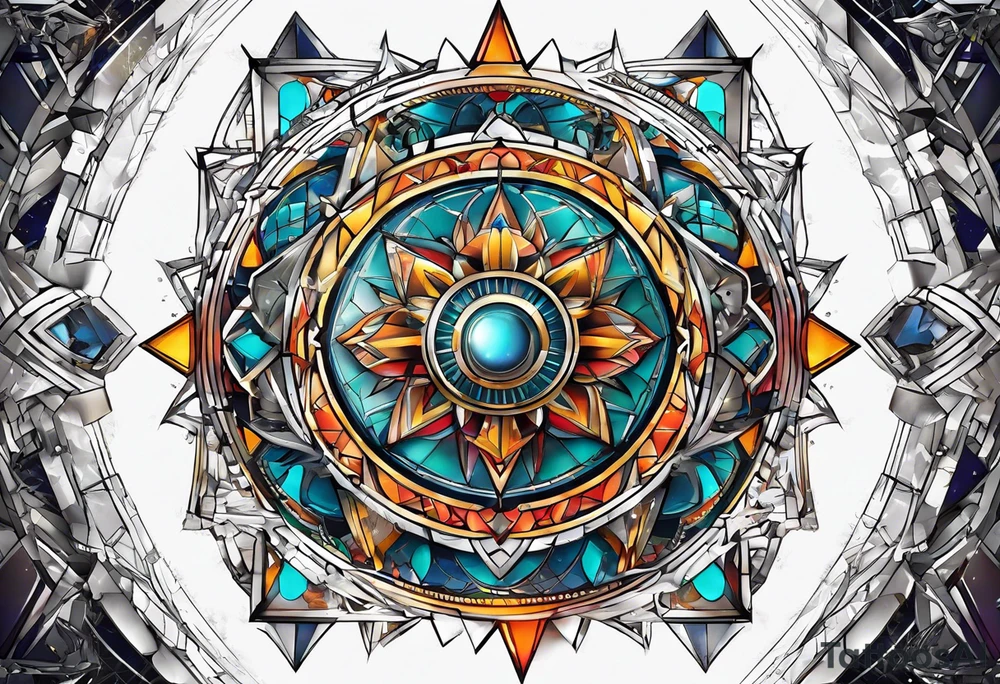 geometry meet the space tattoo idea