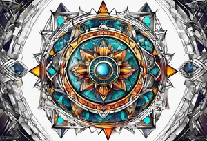 geometry meet the space tattoo idea
