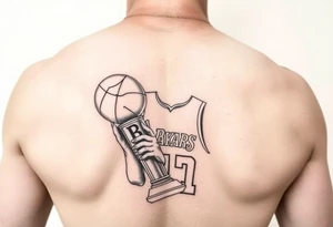 Kobe Bryant with trophy tattoo ideas tattoo idea