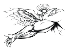 spartan angel tattoo idea