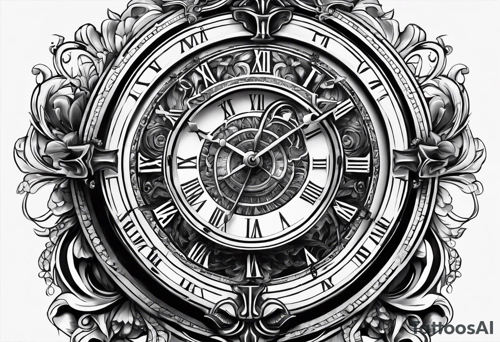 Birthdate clock tattoo idea