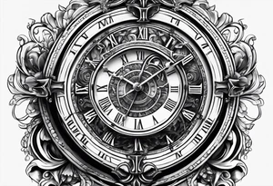 Birthdate clock tattoo idea
