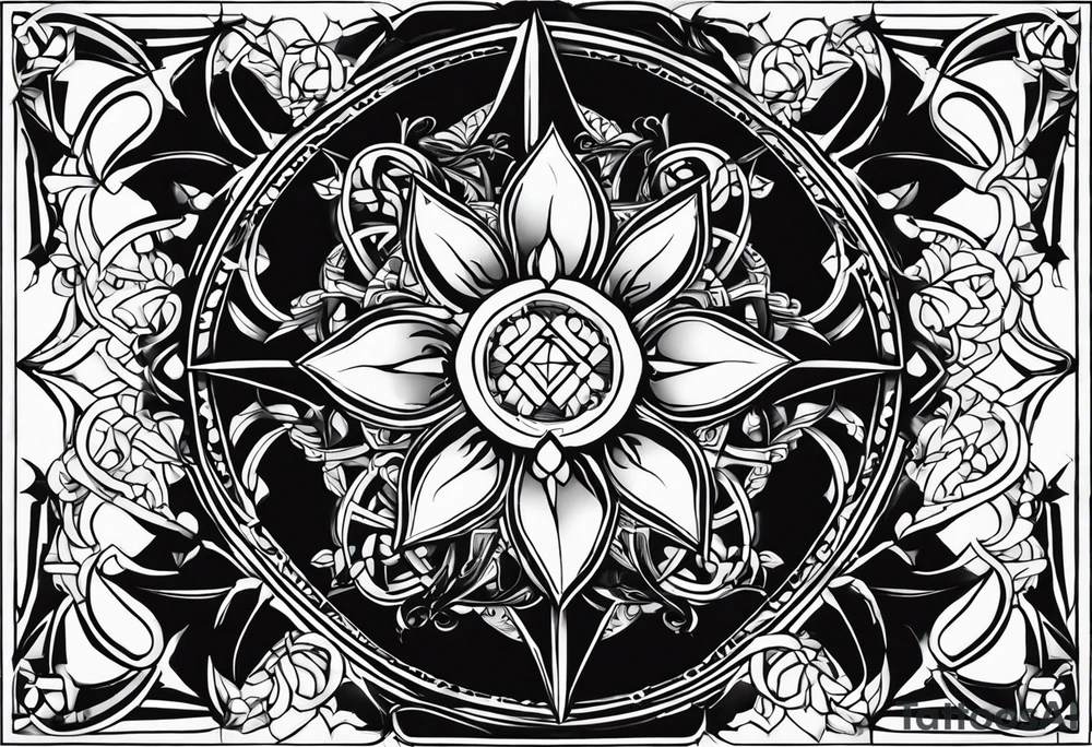 Je veux un tatouage de la croix occitane avec le chiffre 93 intégré tattoo idea
