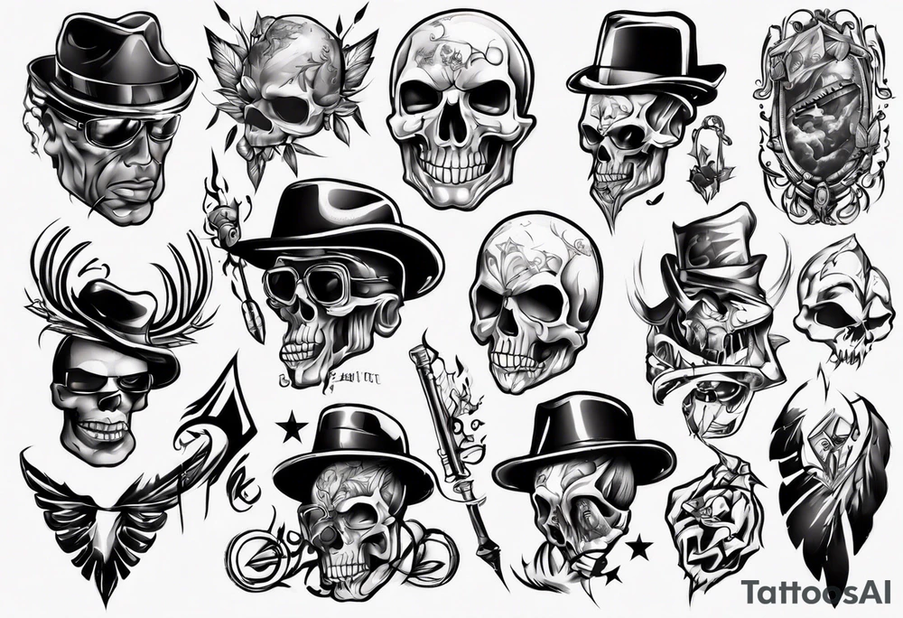 gangster tattoo for back tattoo idea