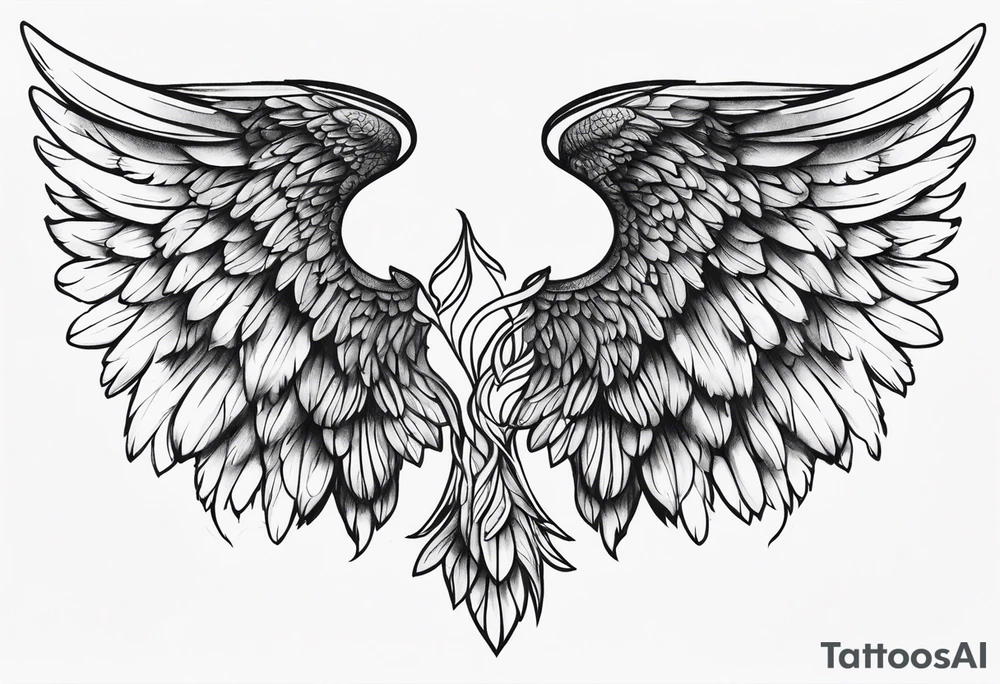 angel wings tattoo idea