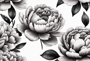 peony flowers tattoo idea