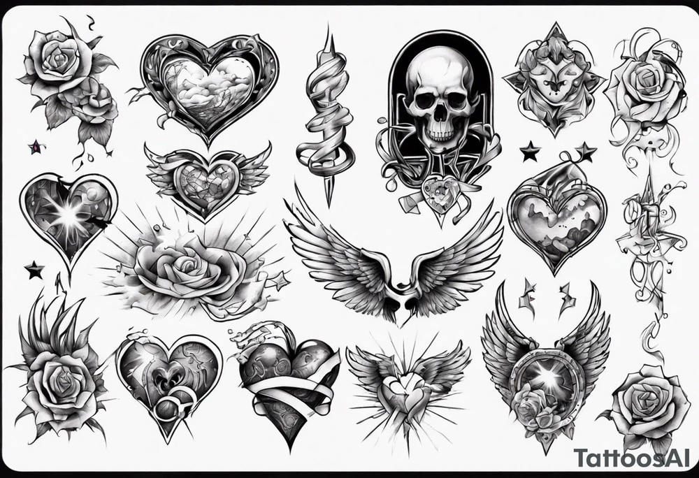 Love tatoos from heaven tattoo idea