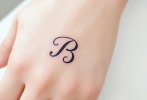 The letter “B” in cursive tattoo idea