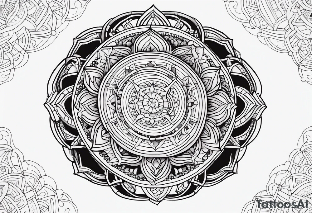 Mandala Wrapped to Dragon tattoo idea