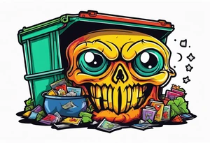 Dead hooker in a dumpster tattoo idea