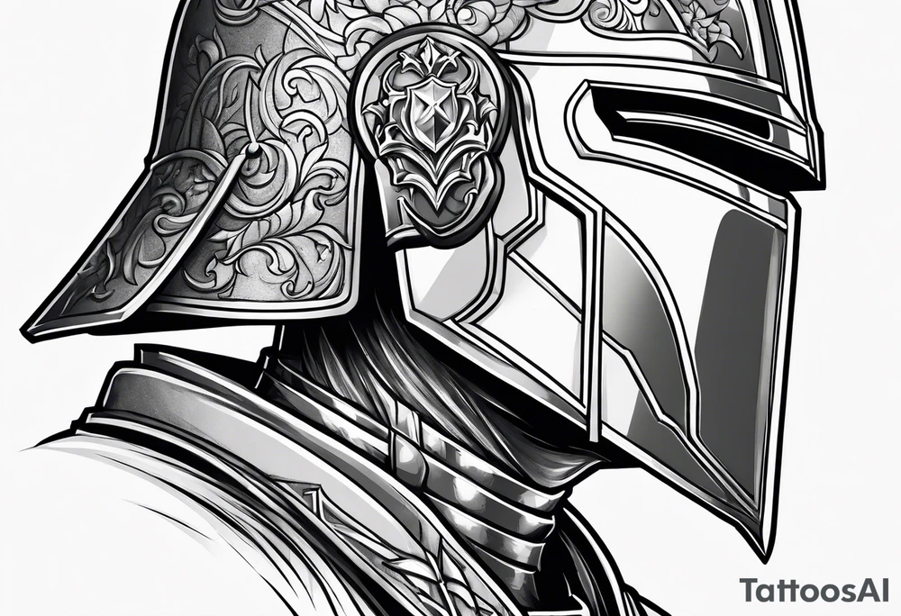 knight with heavy armor tattoo idea