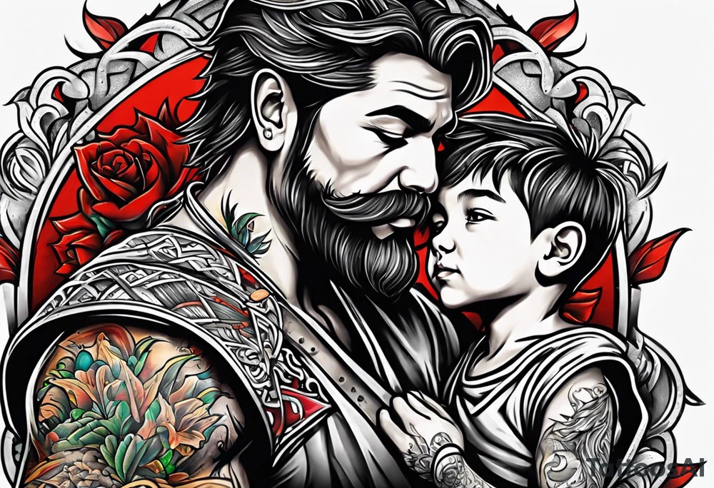 Father and son tattoo idea
