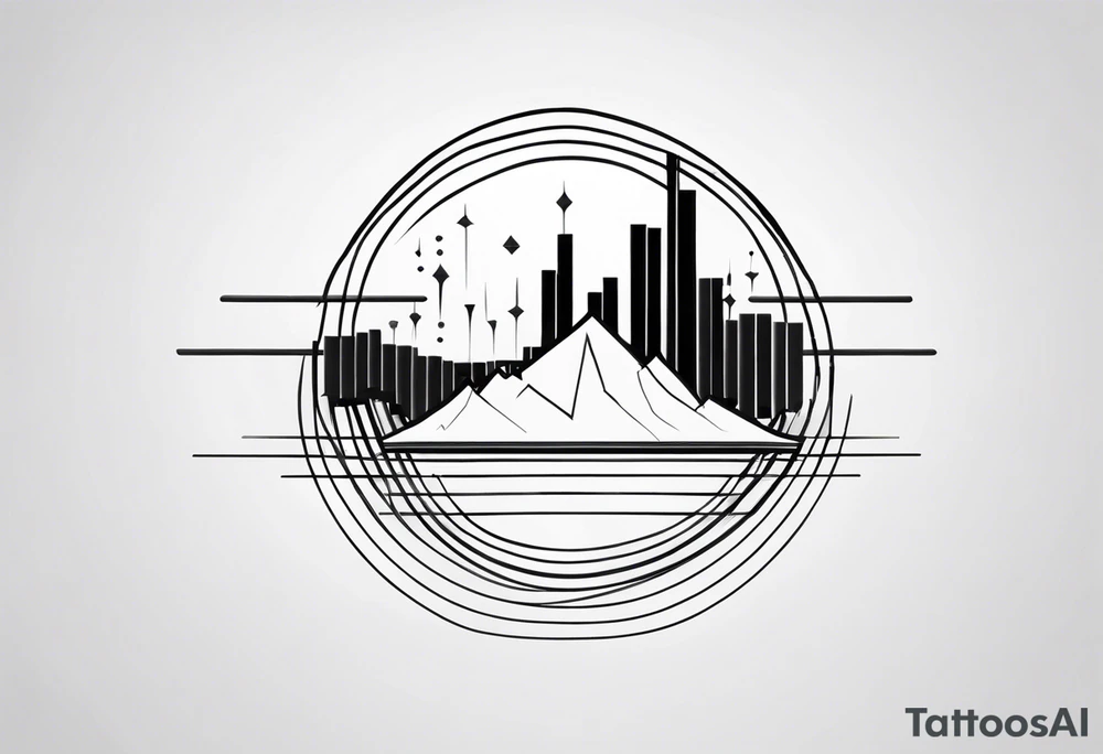 geometric soundwave tattoo tattoo idea