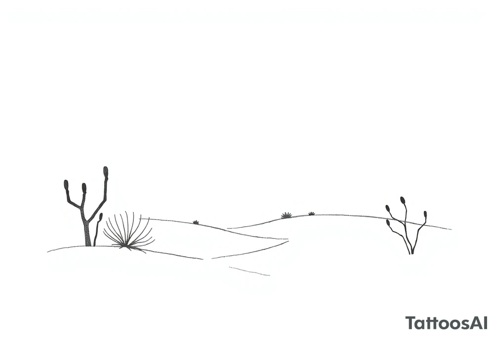 Desert landscape tattoo idea
