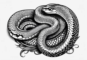 Snake biting its own tail tattoo idea