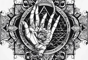 Skeleton of a hand tattoo idea