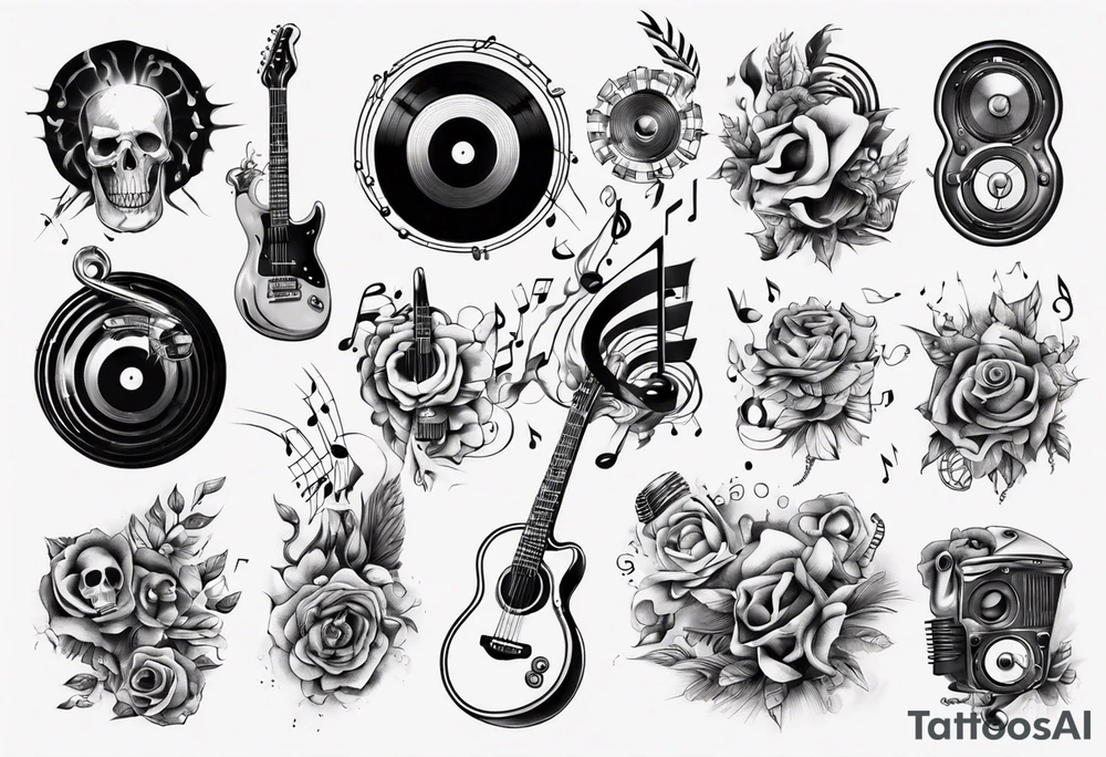 music sound tattoo idea