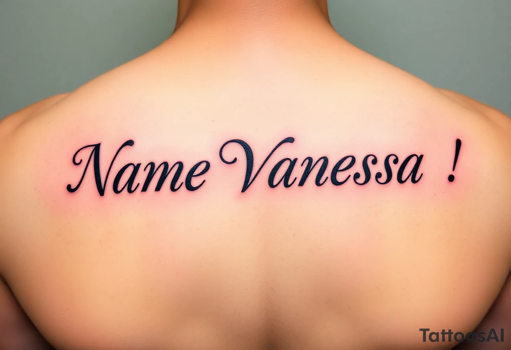Name Vanessa tattoo idea