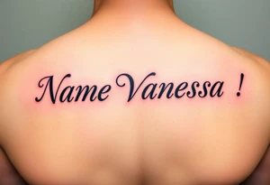Name Vanessa tattoo idea