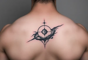 negative space tattoo inspired by the space and time tattoo idea