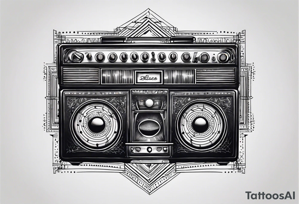Simple blues music tattoo tattoo idea