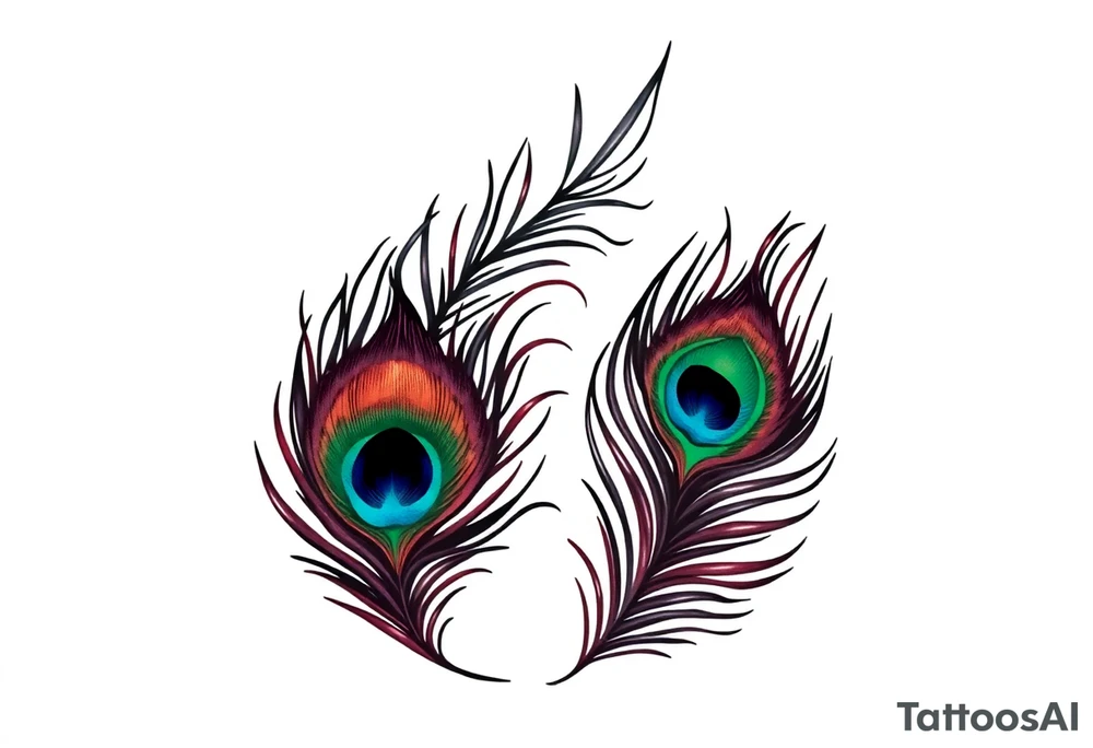 Peacock feather tattoo idea