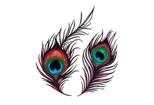 Peacock feather tattoo idea