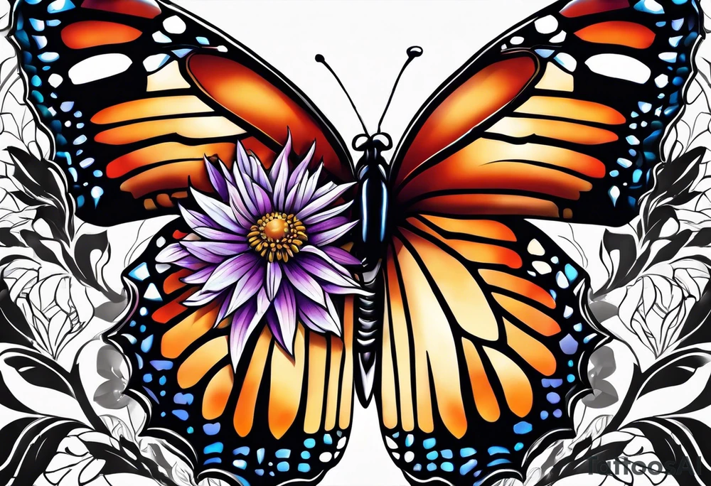 strength 
aster 
love 
mother tattoo idea