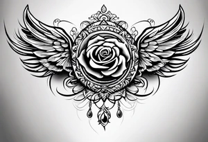 forearm tattoo
tribal angel wing including a rose tattoo idea