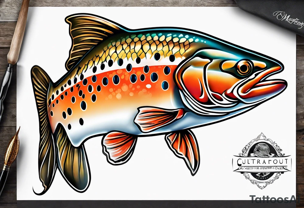 cutthroat trout tattoo idea