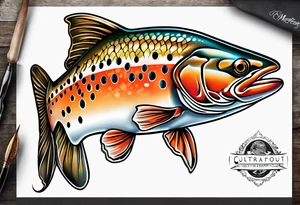 cutthroat trout tattoo idea
