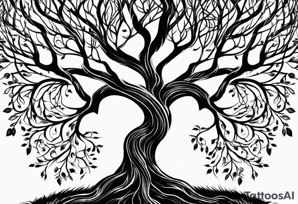 Family: Like branches on a tree we all grow in separate directions but our roots remain the same tattoo idea