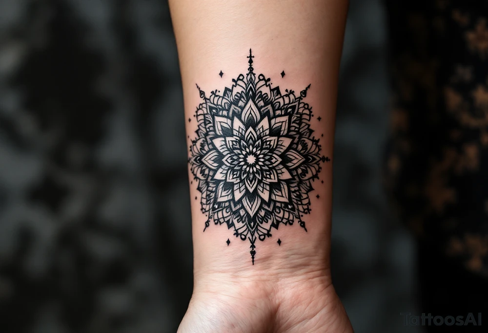 photographer trippy mandala tattoo idea