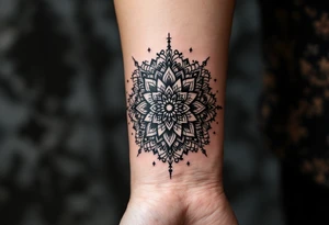 photographer trippy mandala tattoo idea