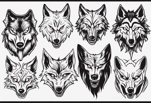 Super scary wolf tattoo idea