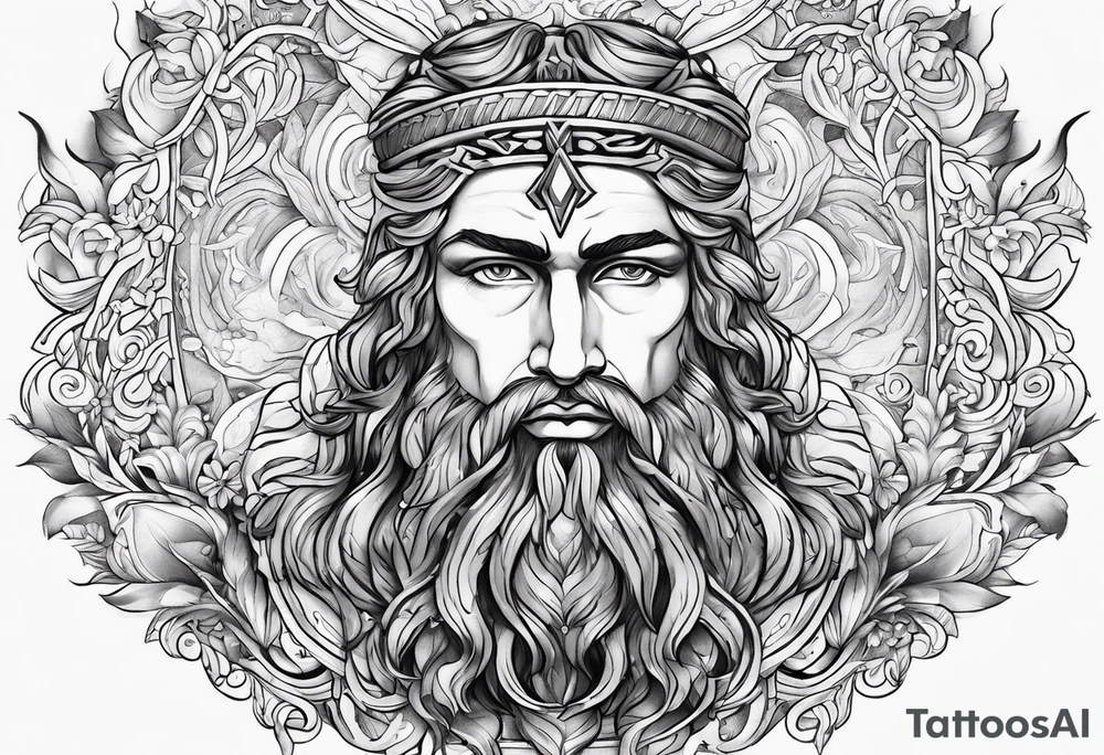 the greek god melitus embodying masculinity tattoo idea