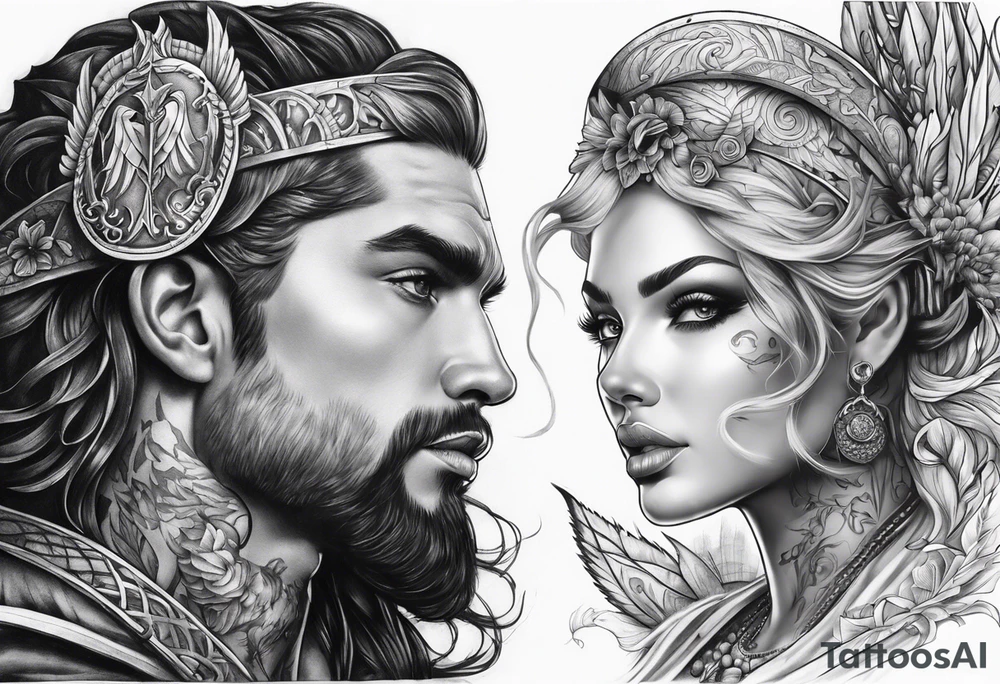 Good vs evil tattoo idea