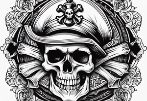 Skull and crossbones, pirate tattoo idea
