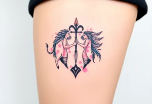 Taurus, Sagittarius, Runes, twin flame, soulmate, witch, Norse tattoo idea
