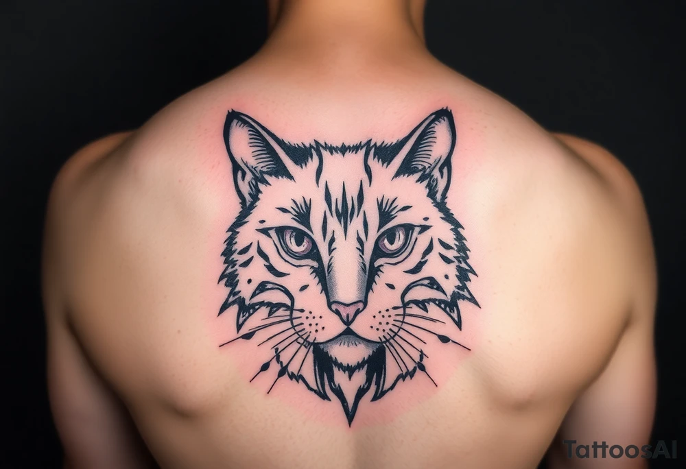 black cat tattoo idea