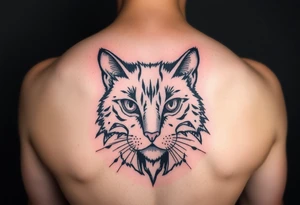 black cat tattoo idea
