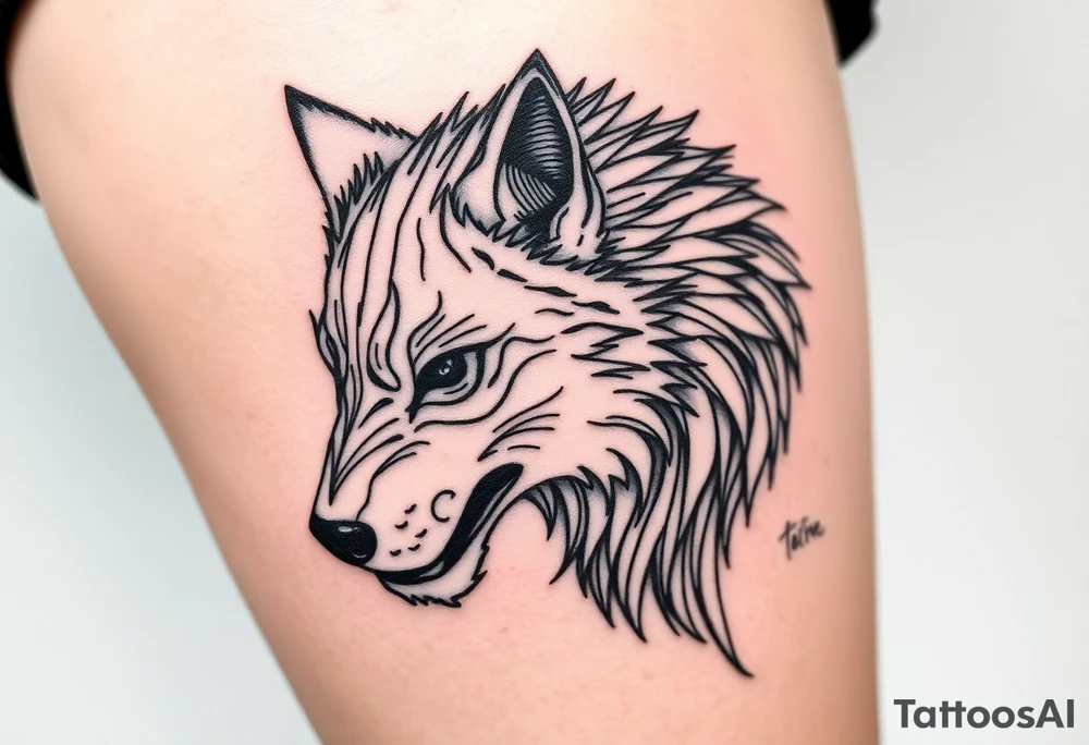Fenrir wolf tattoo idea